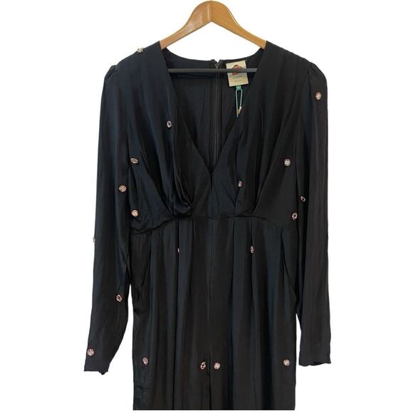 Farm Rio Black Mirror Embroidered Jumpsuit size XL - Picture 4 of 10